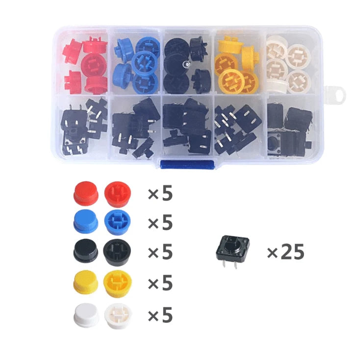 Tactile Push Button Switch Kit