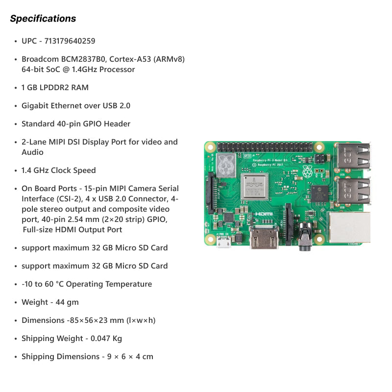 Raspberry Pi Model 3B+