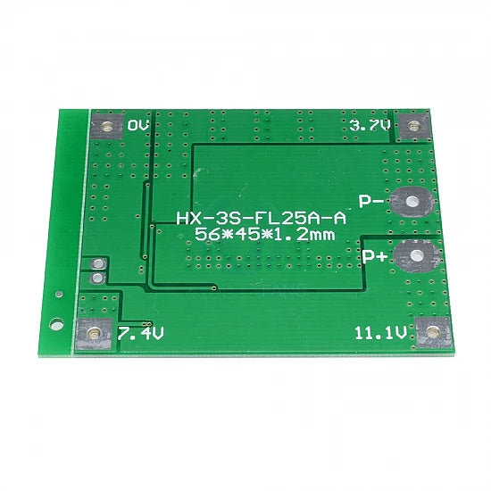 3S 12V 25A 18650 Lithium Ion BMS Board
