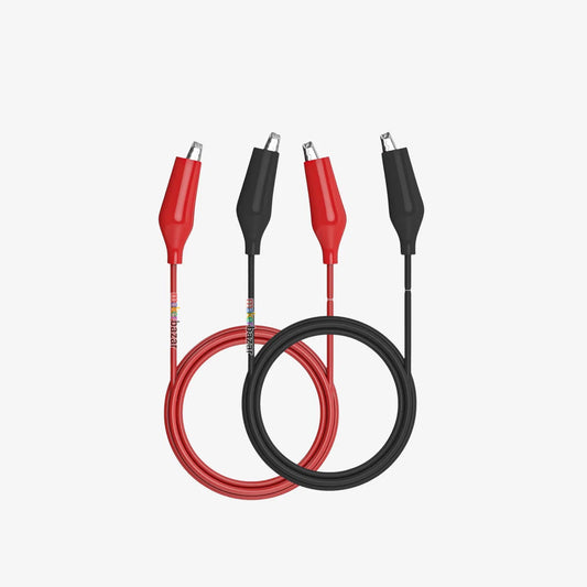 Crocodile Clips Electrical Test Lead Wire Red+Black (Pair)