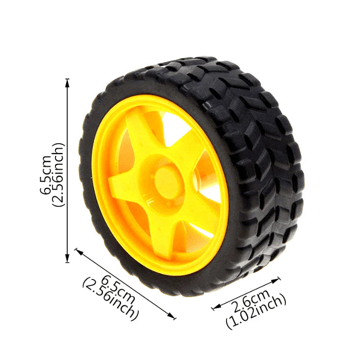 65mm Wheel for BO Motors with tyre