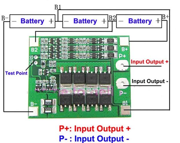 3S 12V 25A 18650 Lithium Ion BMS Board